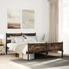 vidaXL Bed Frame without Mattress Smoked Oak 150x200 cm King Size Engineered Wood