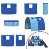 vidaXL Kids'Loft Bed Frame Black and Blue 79.5 x 200 cm Metal