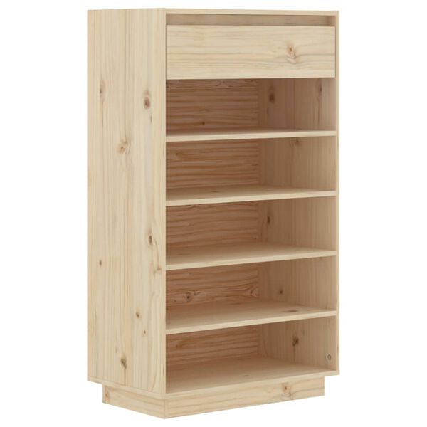 vidaXL Shoe Cabinet 60x34x105 cm Solid Wood Pine