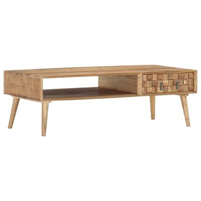 vidaXL Coffee Table 110x50x35 cm Solid Acacia Wood