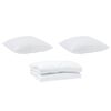 vidaXL Duvet with Pillow 3 pcs White Microfiber