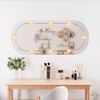 vidaXL Wall Mirror with LED Lights 45x100 cm Glass Oval