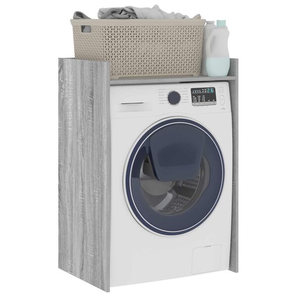 vidaXL Wash Machine Cabinet with Storage Grey Sonoma 67.5 x 48 x 97 cm