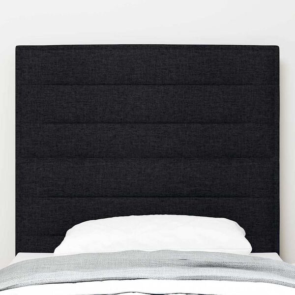 vidaXL LED Headboard with LED Strip Lights Black 100 cm Polyester