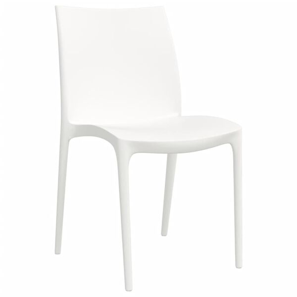 vidaXL Garden Chairs 2 pcs White 50x46x80 cm Polypropylene