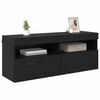 vidaXL TV Wall Cabinet Black Oak 100 x 30 x 40 cm Engineered Wood