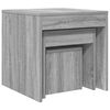 vidaXL Nesting Tables 3 pcs Grey Sonoma Engineered Wood