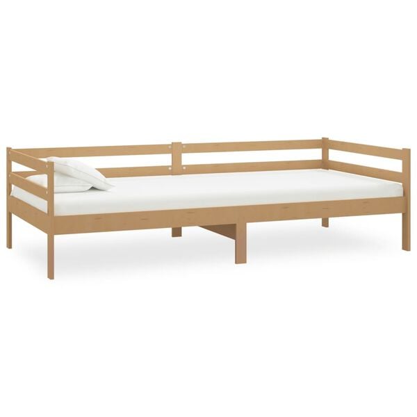 vidaXL Day Bed without Mattress Honey Brown Solid Wood Pine 90x200cm