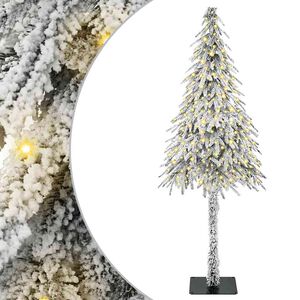 vidaXL Christmas Tree with 300 LEDs White 210 cm PE and Steel