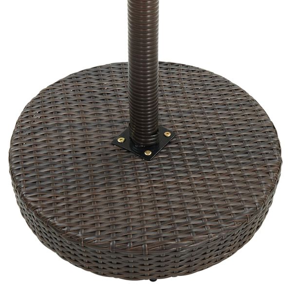 vidaXL Garden Table Brown 75.5x106 cm Poly Rattan