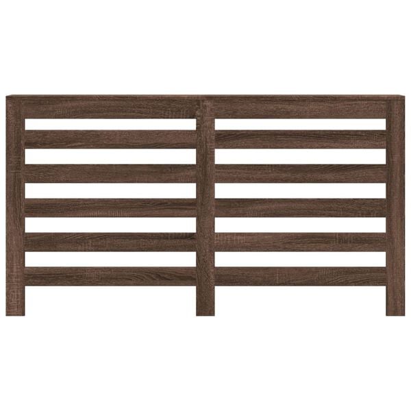 vidaXL Radiator Cover Brown Oak 149x20x82 cm Engineered Wood