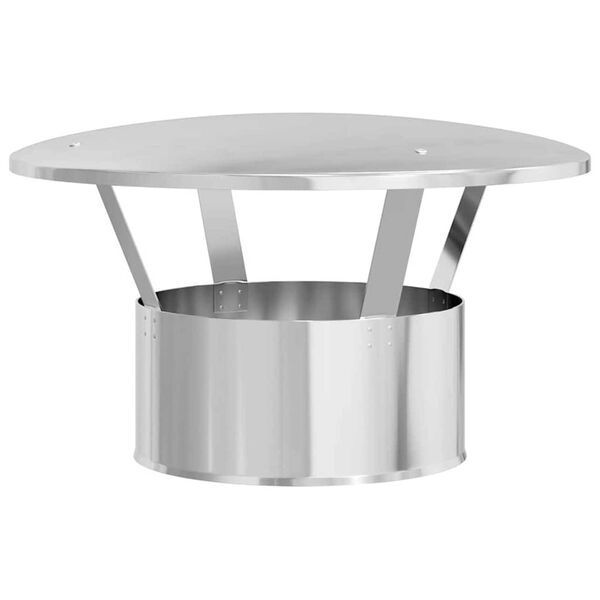 vidaXL Rain Cover Chimney Silver 35 x 35 x 20 cm Stainless Steel