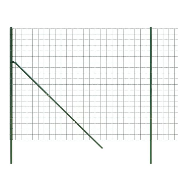 vidaXL Wire Mesh Fence Green 1.8x25 m Galvanised Steel