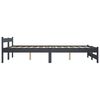 vidaXL Bed Frame without Mattress Dark Grey Solid Pine Wood 120x200 cm