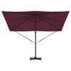 vidaXL Roma Parasol Red 286 x 284 x 265 cm Aluminium and Polyester