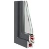 vidaXL Basement Window "RISOR" 100x60 cm Tilt&Turn DIN Left Anthracite