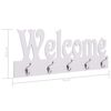 vidaXL Wall Mounted Coat Rack WELCOME White 74x29.5 cm