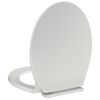 vidaXL Soft-close Toilet Seat White Oval
