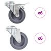 vidaXL 12 pcs Bolt Hole Swivel Casters 75 mm