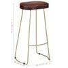 vidaXL Gavin Bar Stools 2 pcs Solid Mango Wood
