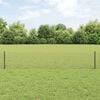 vidaXL Fence with Post Grey 0.4 x 50 m Steel and PVC