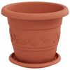 vidaXL Plant Pots 6 pcs Brick Red &Oslash; 22 x 18 cm Plastic