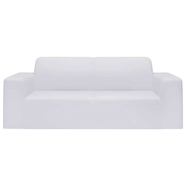 vidaXL 2-Seater Stretch Couch Slipcover White Polyester Jersey