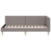 vidaXL Corner Bed Frame with Headboard Taupe 90 cm x 200 cm Velvet