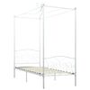 vidaXL Canopy Bed Frame without Mattress White Metal 90x200 cm