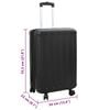 vidaXL Suitcase Folding with Lock Black 34 x 23 x 55.5 cm ABS Plastic