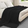 vidaXL Throw Blanket Black 240 x 270 cm Fleece