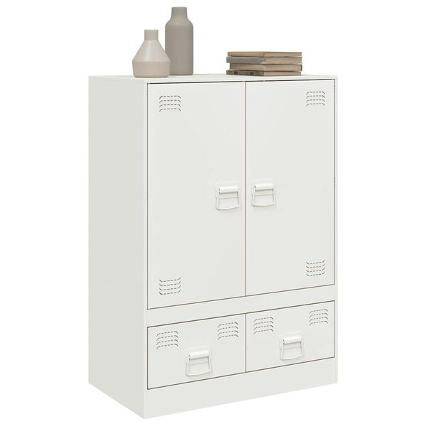 vidaXL Highboard White 67x39x95 cm Steel