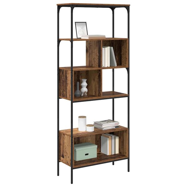 vidaXL Bookcase Old Wood 76 x 33 x 188.5 cm Engineered Wood