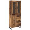 vidaXL Highboard 2 pcs Old Wood 69.5 x 34 x 180 cm Engineered Wood