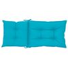 vidaXL Garden Highback Chair Cushions 6 pcs Turquoise 120x50x7 cm Fabric