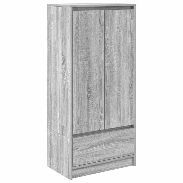 vidaXL Cabinet with Drawer Grey Sonoma 55.5x34x119.5 cm Engineered Wood