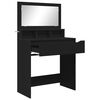 vidaXL Bedroom Dressing Tables with Drawer Black 80 x 39.6 x 135 cm