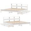 vidaXL Bookcase Bed without Mattress White 180x200 cm Super King Solid Wood Pine