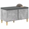 vidaXL Hall Bench with Cushion with Door Concrete Grey 80 x 38 x 46 cm