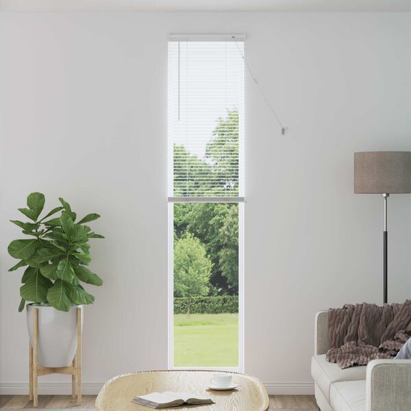 vidaXL Venetian Blind Manual Adjustable White 213 x 60 cm PVC