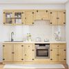 vidaXL Cabinet with Drawer SKI 8 pcs Honey Brown Solid Pine Wood