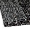 vidaXL Shaggy Rug Genuine Leather 80x160 cm Grey