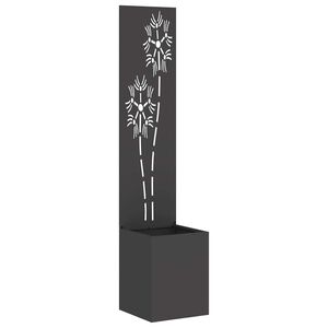vidaXL Garden Privacy Screen Black 32 x 32 x 150 cm Cold-rolled steel