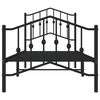 vidaXL Metal Bed Frame without Mattress with Footboard&nbsp;Black 80x200cm