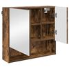 vidaXL Mirror Cabinet Smoked Oak 59 x 17 x 55 cm Engineered Wood