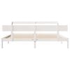 vidaXL Bed Frame without Mattress White 200x200 cm Solid Wood Pine