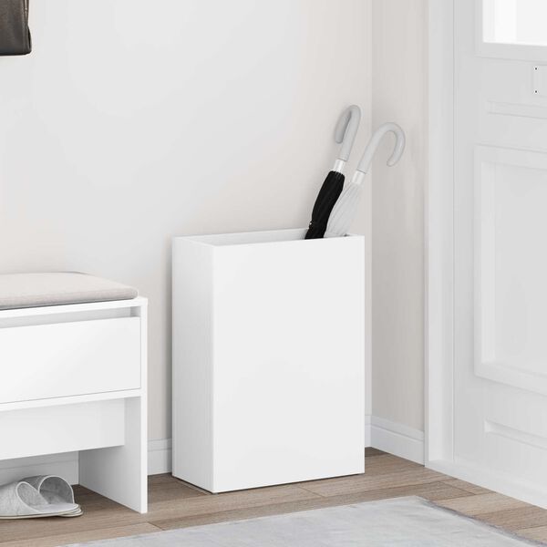 vidaXL Umbrella Stand White 40 x 20 x 55.5 cm Engineered Wood