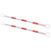 vidaXL Retractable Traffic Cone Bars 2 pcs Plastic 116-197 cm