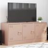 vidaXL TV Cabinet Pink 99x39x44 cm Steel