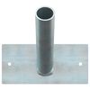 vidaXL Flag Pole Holde Silver 13 x 6 x 0.2 cm Steel